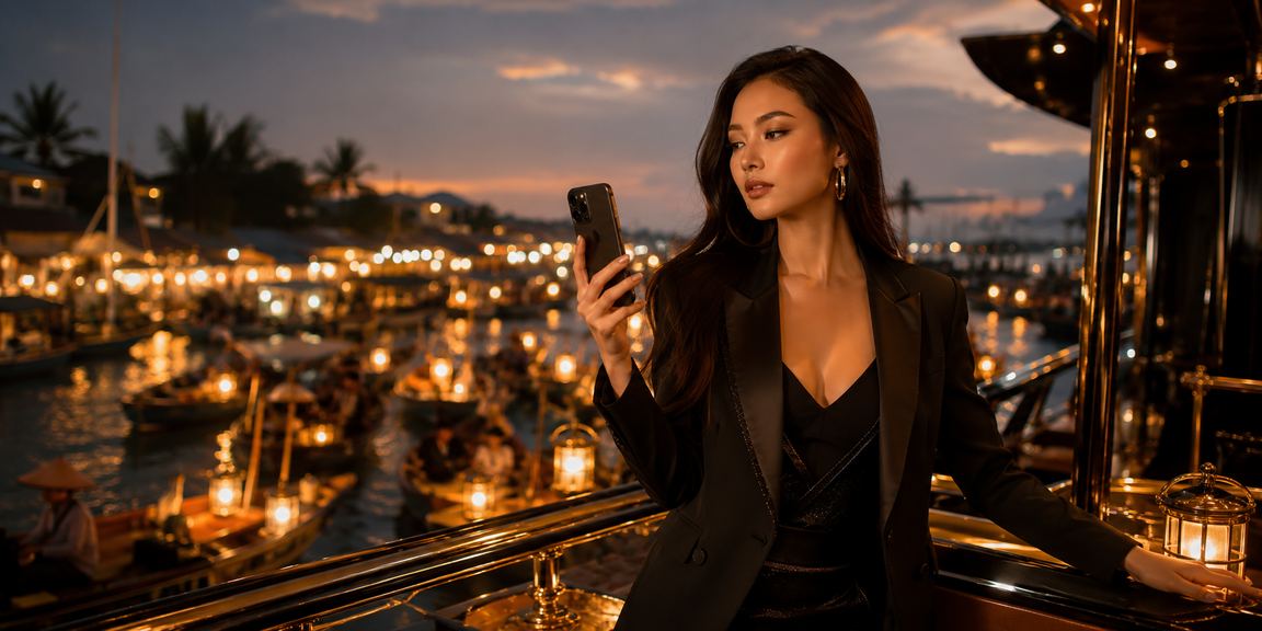 Du khách tại Mũi Né trải nghiệm xổ số và casino trực tuyến trên điện thoại di động
